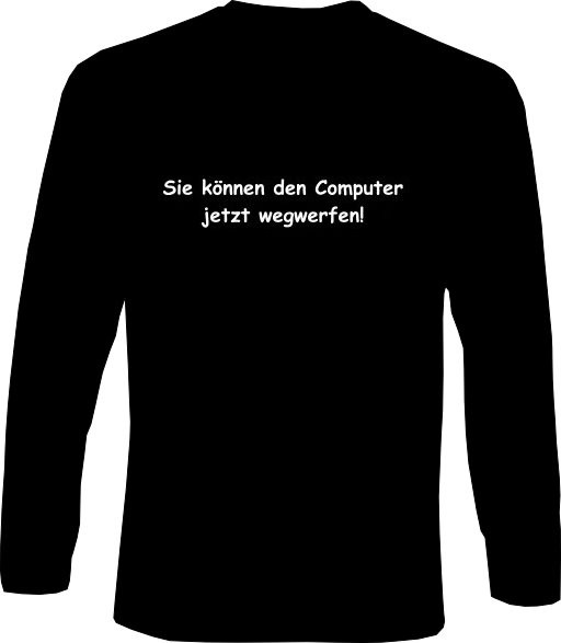 Langarm-Shirt - Computer wegwerfen