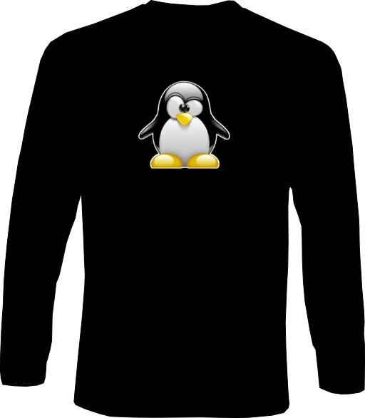 Langarm-Shirt - 3D Tux