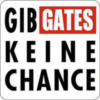 Notebook-Sticker - Gib Gates keine Chance