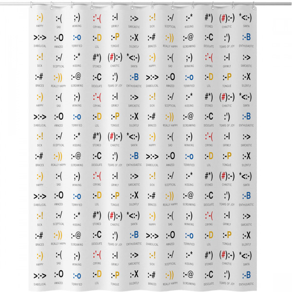 Duschvorhang Emoticons