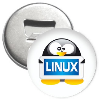 Flaschenöffner + Magnet - Linux Tux