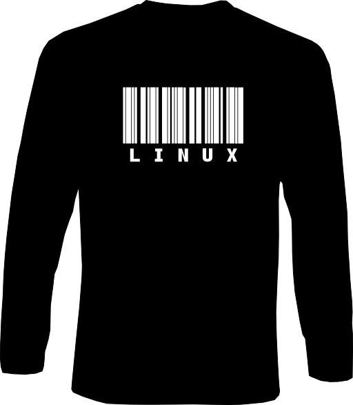 Langarm-Shirt - LINUX Strichcode
