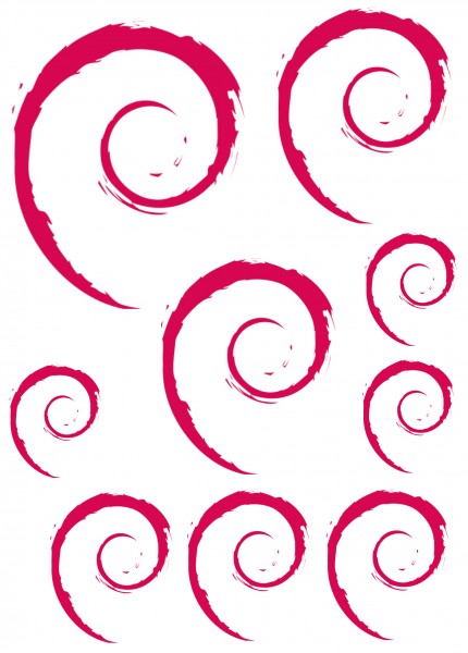 Maxi-Sticker - Debian A4