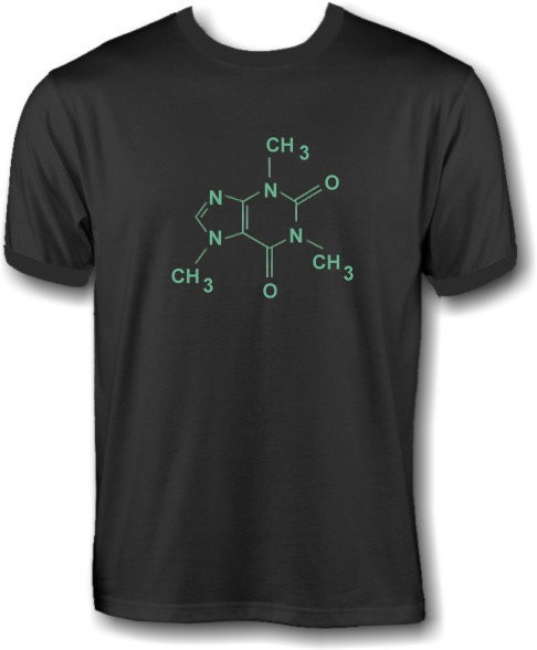 T-Shirt - Koffein Molekül