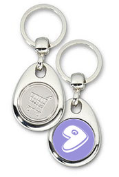 Schlüsselanhänger - Metall - Gentoo Logo - Einkaufswagen-Chip