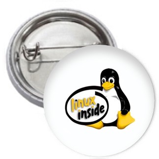 Ansteckbutton - Linux inside